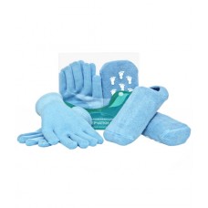 Увлажняющие перчатки и носки с гелевой пропиткой цвет голубой